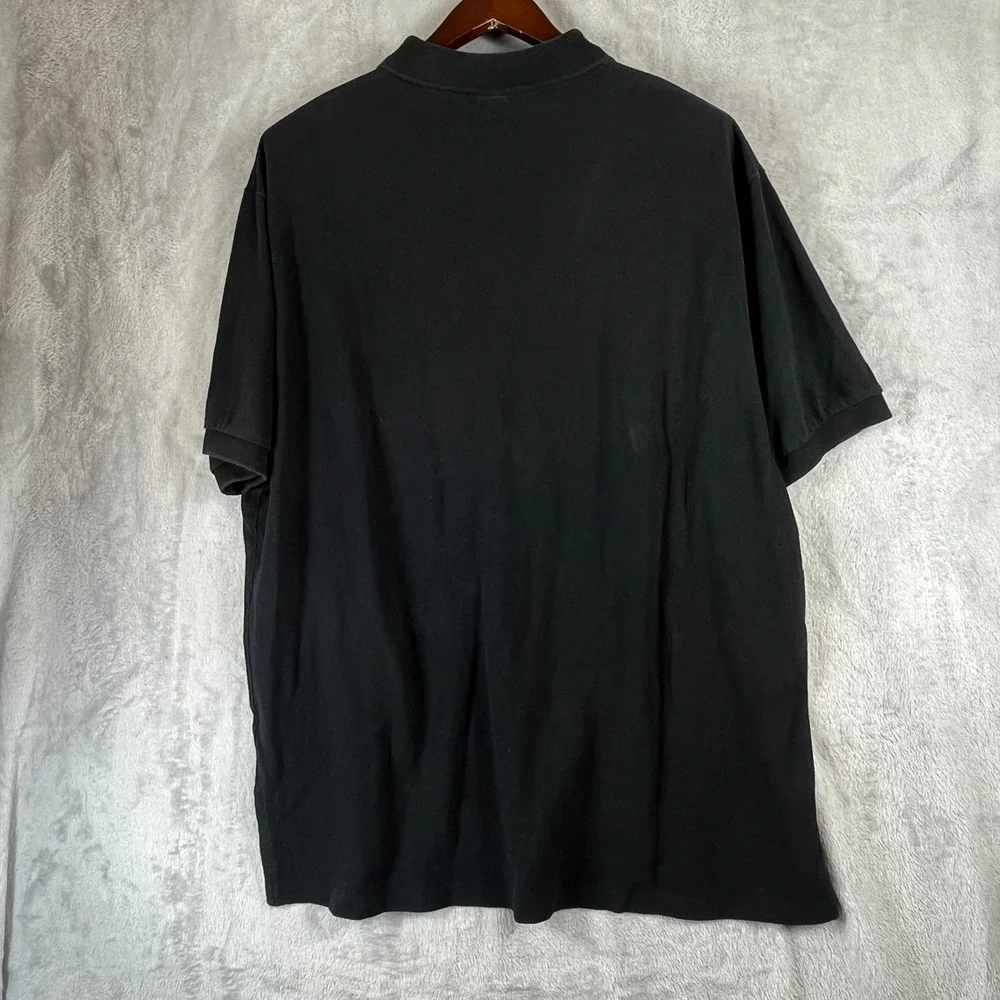 Polo Ralph Lauren Polo Shirt XXL Black Purple Pony Short Sleeve Mesh Cotton